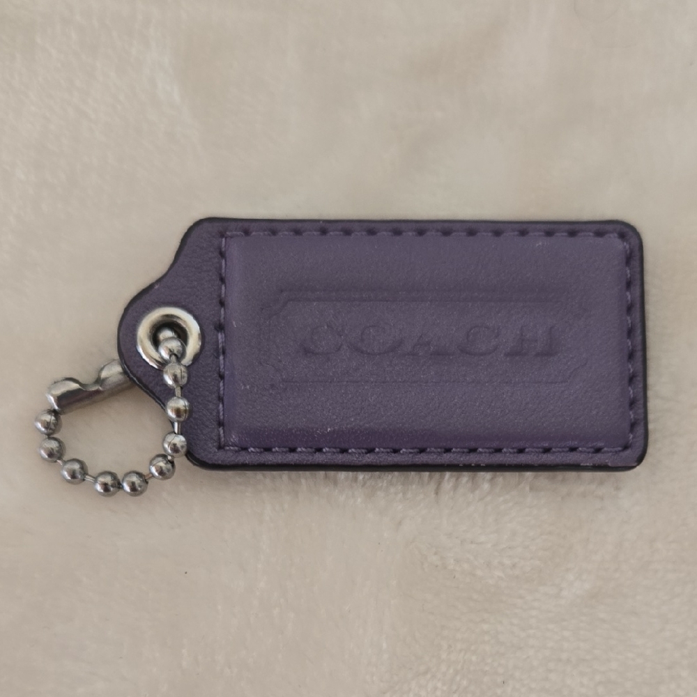 Coach Lavender Leather Hang Tag